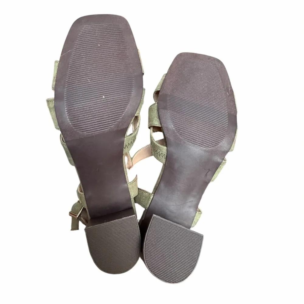 Ann‎ Taylor Green Block Heel Sandals